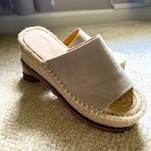 Natural platform espadrilles